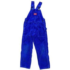 Vintage OshKosh B'gosh Corduroy Overalls Kids Size 6 Blue Made In USA